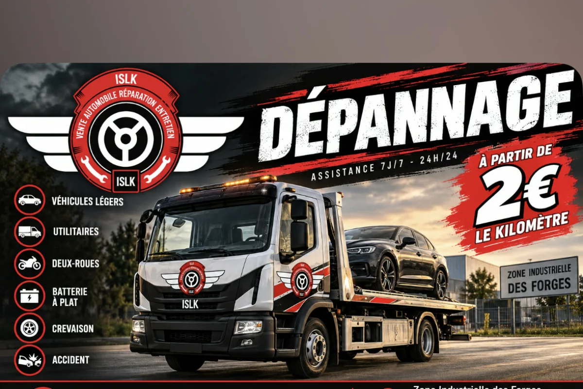 Camion de dépannage ISLK, assistance 7 jours sur 7 et 24 heures sur 24